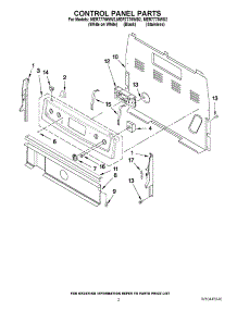 02 - Control Panel Parts parts for Maytag Range MER7775WS2 / from AppliancePartsPros.com