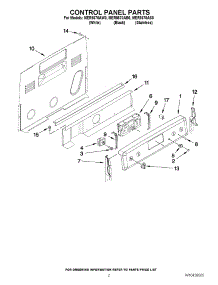 02 - Control Panel Parts parts for Maytag Range MER8670AB0 / from AppliancePartsPros.com