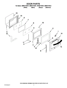04 - Door Parts parts for Maytag Range MER8770WB1 / from AppliancePartsPros.com