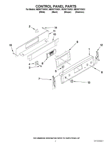 02 - Control Panel Parts parts for Maytag Range MER8770WQ1 / from AppliancePartsPros.com
