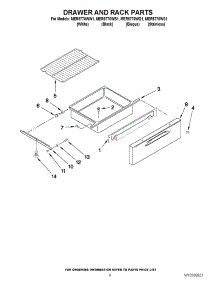 05 - Drawer And Rack Parts parts for Maytag Range MER8770WQ1 / from AppliancePartsPros.com