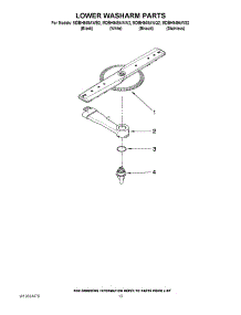 11 - Lower Washarm Parts parts for Maytag Dishwasher MDBH949AWB2 / from AppliancePartsPros.com