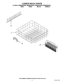 09 - Lower Rack Parts parts for Maytag Dishwasher MDBH949AWB3 / from AppliancePartsPros.com