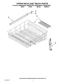 09 - Upper Rack And Track Parts parts for Maytag Dishwasher MDBH949AWB4 / from AppliancePartsPros.com