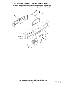 02 - Control Panel And Latch Parts parts for Maytag Dishwasher MDBH949AWQ4 / from AppliancePartsPros.com