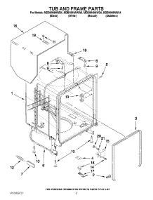 05 - Tub And Frame Parts parts for Maytag Dishwasher MDBH949AWQ4 / from AppliancePartsPros.com
