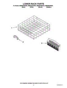 10 - Lower Rack Parts parts for Maytag Dishwasher MDBH949AWQ4 / from AppliancePartsPros.com