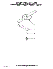 11 - Lower Washarm Parts parts for Maytag Dishwasher MDBH949AWQ4 / from AppliancePartsPros.com