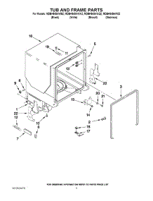 05 - Tub And Frame Parts parts for Maytag Dishwasher MDBH949AWS2 / from AppliancePartsPros.com