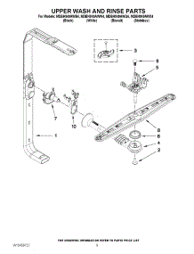 07 - Upper Wash And Rinse Parts parts for Maytag Dishwasher MDBH949AWW4 / from AppliancePartsPros.com