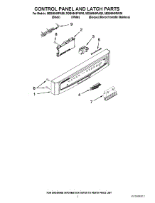 02 - Control Panel And Latch Parts parts for Maytag Dishwasher MDBH949PAB0 / from AppliancePartsPros.com