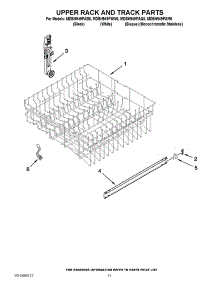 09 - Upper Rack And Track Parts parts for Maytag Dishwasher MDBH949PAB0 / from AppliancePartsPros.com