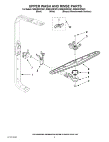 07 - Upper Wash And Rinse Parts parts for Maytag Dishwasher MDBH949PAB1 / from AppliancePartsPros.com