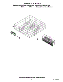 10 - Lower Rack Parts parts for Maytag Dishwasher MDBH949PAM0 / from AppliancePartsPros.com