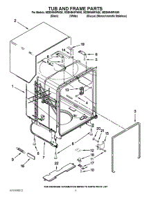 05 - Tub And Frame Parts parts for Maytag Dishwasher MDBH949PAW0 / from AppliancePartsPros.com