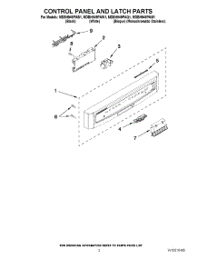 02 - Control Panel And Latch Parts parts for Maytag Dishwasher MDBH949PAW1 / from AppliancePartsPros.com