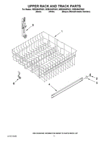 09 - Upper Rack And Track Parts parts for Maytag Dishwasher MDBH949PAW1 / from AppliancePartsPros.com