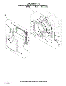 04 - Door Parts parts for Maytag Dryer YMED6000XG2 / from AppliancePartsPros.com