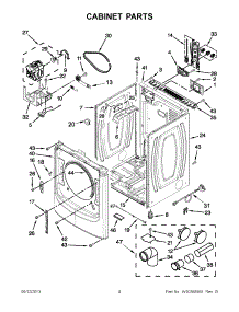 02 - Cabinet Parts parts for Maytag Dryer YMED6000XR0 / from AppliancePartsPros.com