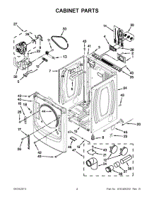 02 - Cabinet Parts parts for Maytag Dryer YMED7000XR1 / from AppliancePartsPros.com