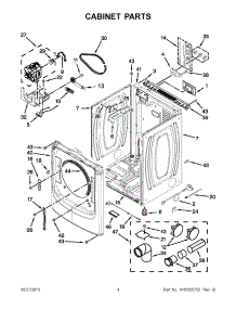 02 - Cabinet Parts parts for Maytag Dryer YMED7000XW3 / from AppliancePartsPros.com