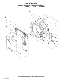 04 - Door Parts parts for Maytag Dryer YMED9000YR1 / from AppliancePartsPros.com