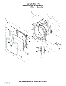 04 - Door Parts parts for Maytag Dryer YMED9000YW2 / from AppliancePartsPros.com