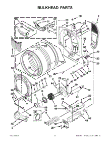 03 - Bulkhead Parts parts for Maytag Dryer YMED9000YW3 / from AppliancePartsPros.com