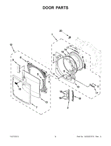 04 - Door Parts parts for Maytag Dryer YMED9000YW3 / from AppliancePartsPros.com