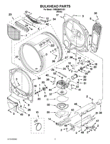 03 - Bulkhead Parts parts for Maytag Dryer YMEDB400VQ1 / from AppliancePartsPros.com