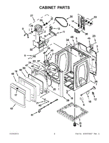 02 - Cabinet Parts parts for Maytag Dryer YMEDB850YG2 / from AppliancePartsPros.com