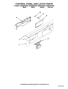 02 - Control Panel And Latch Parts parts for Maytag Dishwasher MDBH969AWB4 / from AppliancePartsPros.com