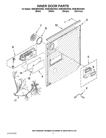 03 - Inner Door Parts parts for Maytag Dishwasher MDBH969AWB4 / from AppliancePartsPros.com