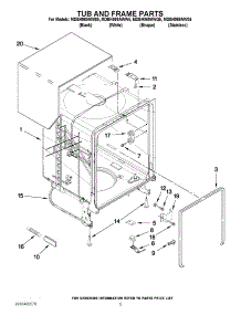 05 - Tub And Frame Parts parts for Maytag Dishwasher MDBH969AWB5 / from AppliancePartsPros.com