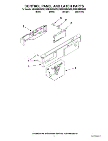 02 - Control Panel And Latch Parts parts for Maytag Dishwasher MDBH969AWQ2 / from AppliancePartsPros.com