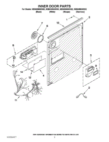 03 - Inner Door Parts parts for Maytag Dishwasher MDBH969AWQ2 / from AppliancePartsPros.com