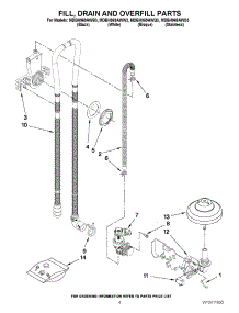 04 - Fill, Drain And Overfill Parts parts for Maytag Dishwasher MDBH969AWQ3 / from AppliancePartsPros.com