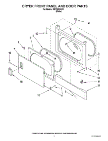 02 - Dryer Front Panel And Door Parts parts for Maytag Washer Dryer Combo MET3800XW0 / from AppliancePartsPros.com