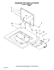 06 - Washer Top And Lid Parts parts for Maytag Washer Dryer Combo MET3800XW0 / from AppliancePartsPros.com