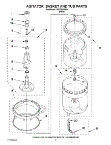 10 - Agitator, Basket And Tub Parts parts for Maytag Washer Dryer Combo MET3800XW0 / from AppliancePartsPros.com
