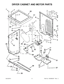 03 - Dryer Cabinet And Motor Parts parts for Maytag Washer Dryer Combo MET3800XW1 / from AppliancePartsPros.com