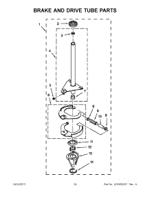 12 - Brake And Drive Tube Parts parts for Maytag Washer Dryer Combo MET3800XW1 / from AppliancePartsPros.com