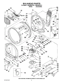 03 - Bulkhead Parts parts for Maytag Dryer YMEDB950YW1 / from AppliancePartsPros.com