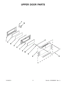 05 - Upper Door Parts parts for Maytag Range MET8665XB02 / from AppliancePartsPros.com