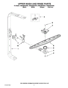 07 - Upper Wash And Rinse Parts parts for Maytag Dishwasher MDBH969AWS4 / from AppliancePartsPros.com