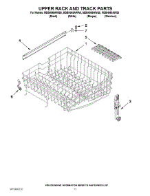 09 - Upper Rack And Track Parts parts for Maytag Dishwasher MDBH969AWS5 / from AppliancePartsPros.com