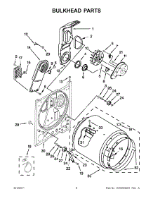 03 - Bulkhead Parts parts for Maytag Dryer YMEDC200XW2 / from AppliancePartsPros.com