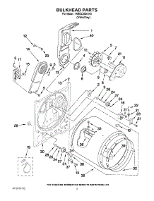 03 - Bulkhead Parts parts for Maytag Dryer YMEDC300XW0 / from AppliancePartsPros.com