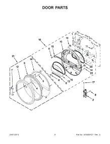 04 - Door Parts parts for Maytag Dryer YMEDE201YW1 / from AppliancePartsPros.com