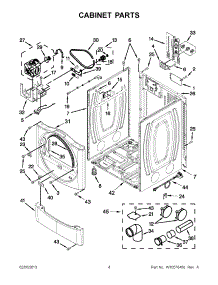 02 - Cabinet Parts parts for Maytag Dryer YMEDE251YL1 / from AppliancePartsPros.com